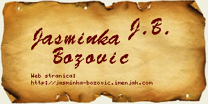 Jasminka Božović vizit kartica